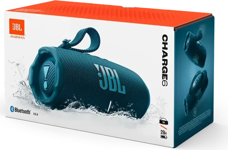 Портативная колонка JBL Charge 6, Bluetooth, PowerBank, синяя — 2