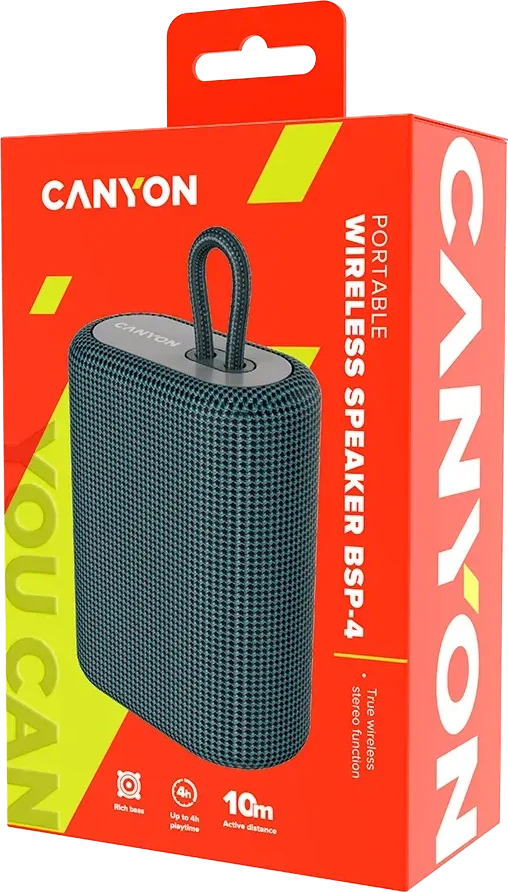 Портативная колонка CANYON BSP-4, 5W, тёмно-серая — 4