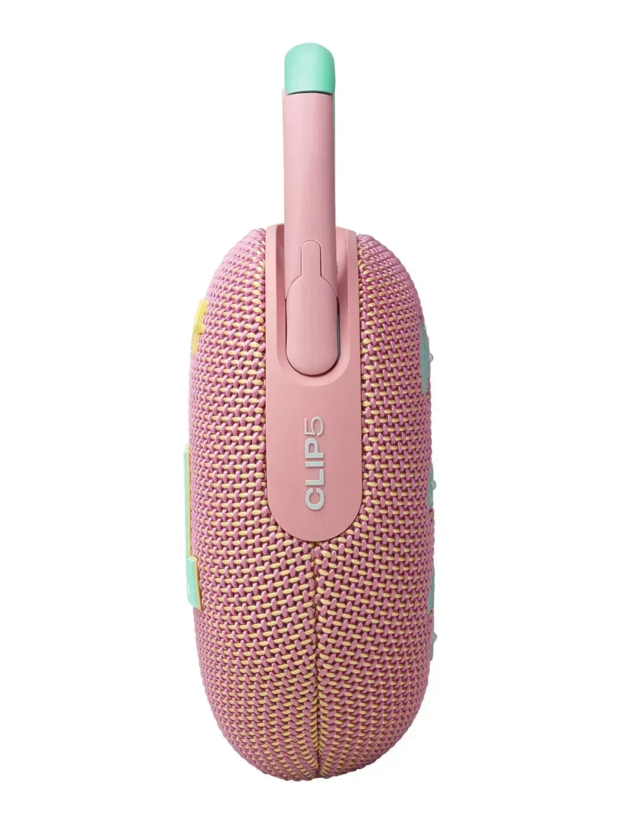 Портативная колонка JBL Clip 5, Bluetooth, карабин, розовая — 3