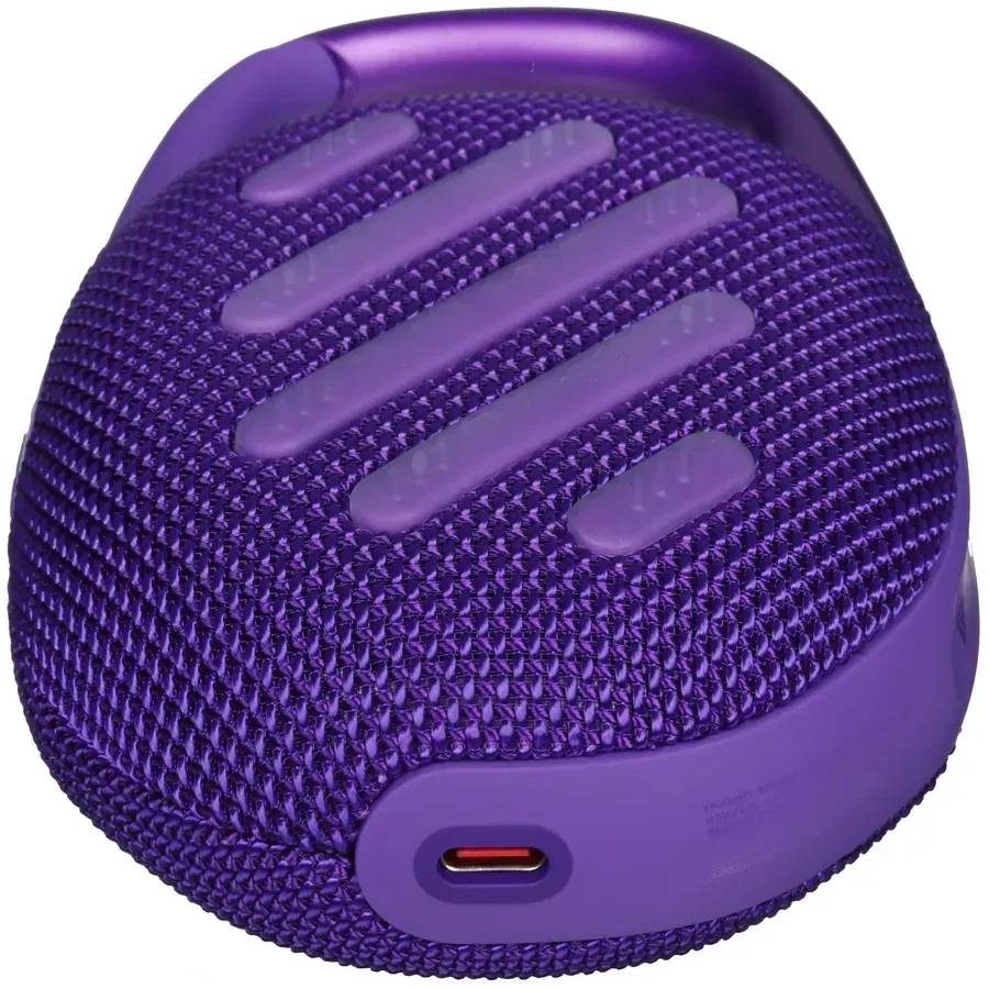 Портативная колонка JBL Clip 5, Bluetooth, карабин, фиолетовая — 5