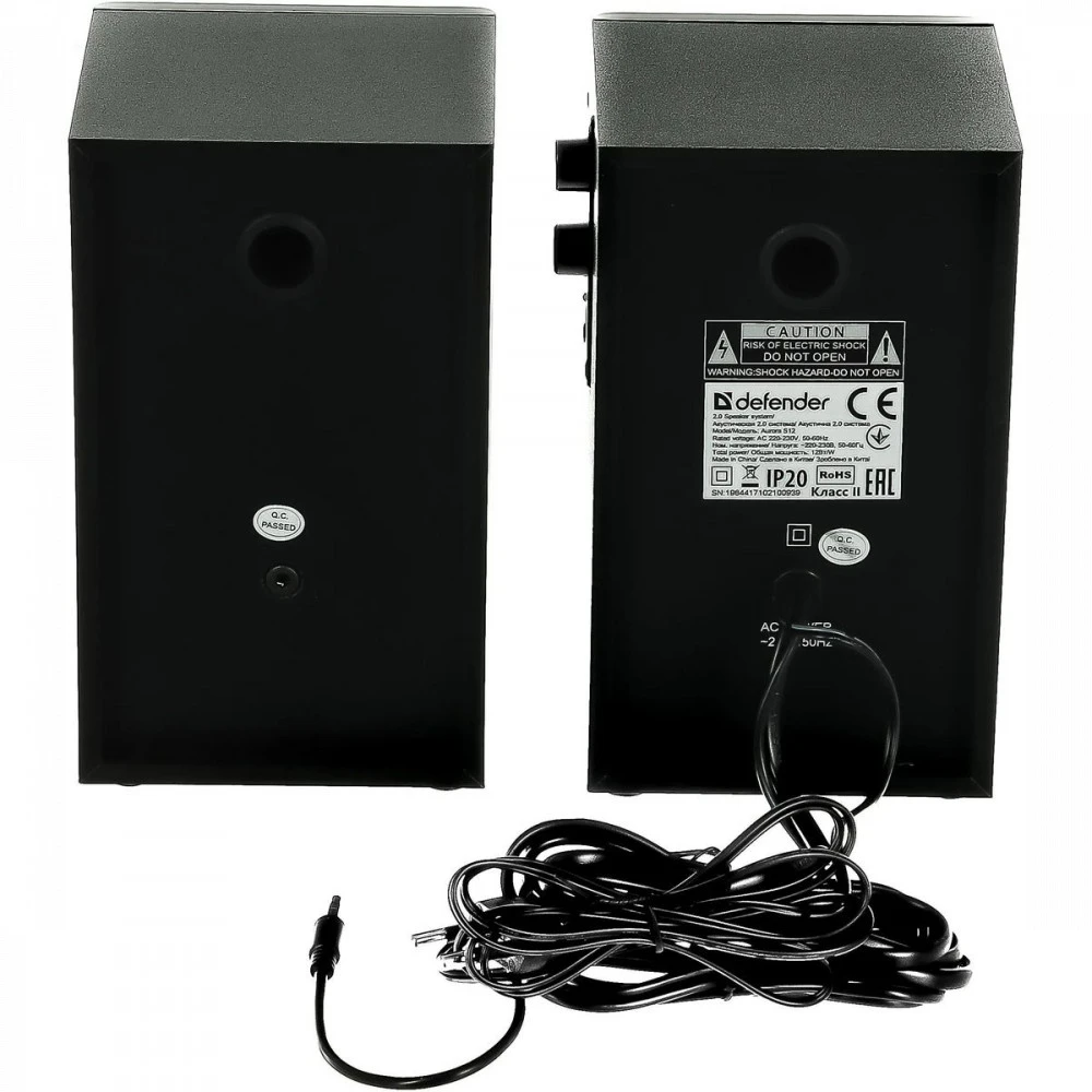 Колонки Defender Aurora S12 (2.0), Black, 12Вт (2x6), 100Hz-20kHz, 75dB — 4