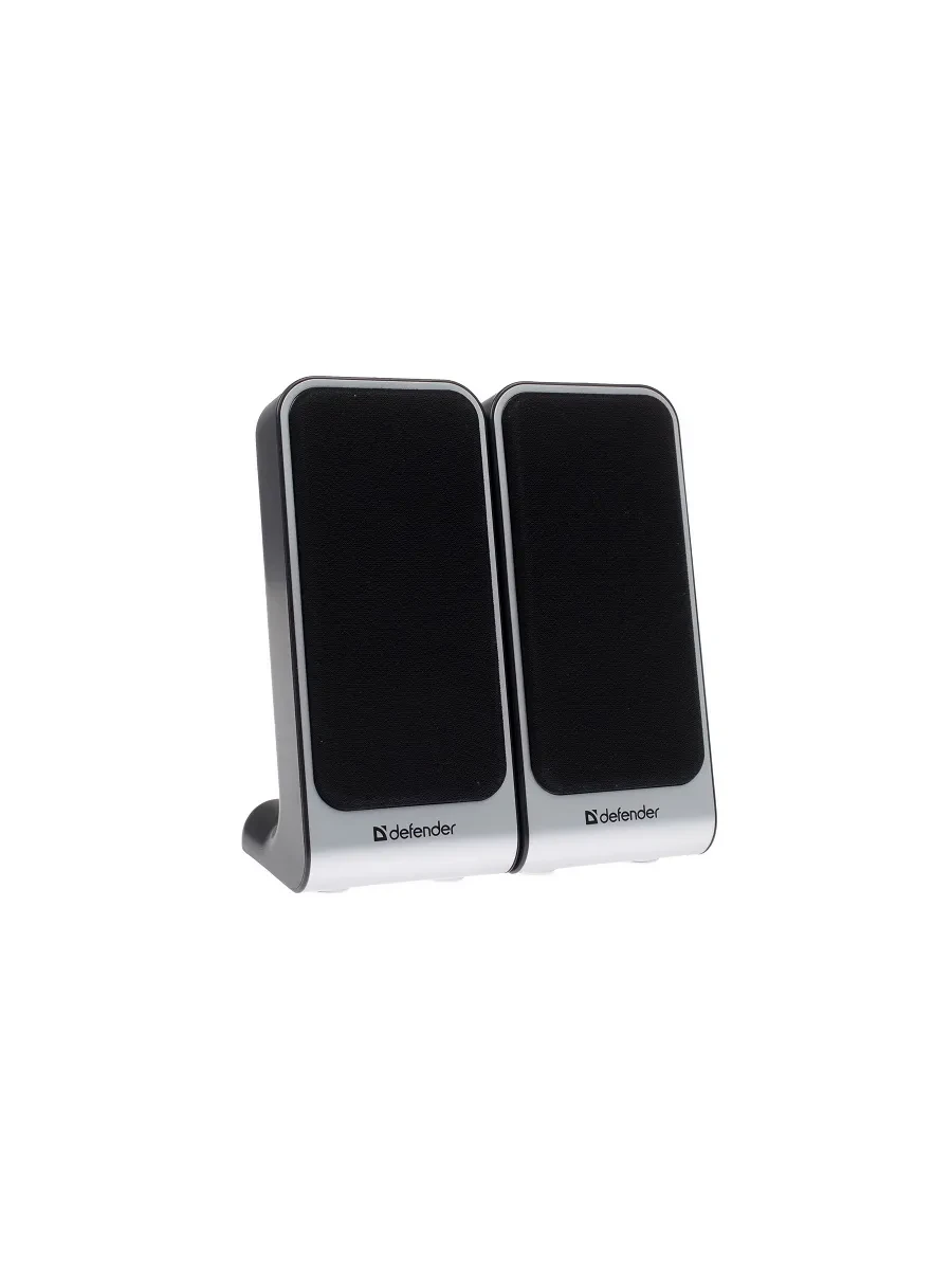 Колонки Defender SPK-220/225 (2.0) - Silver-Black, 4Вт (2х2) RMS, 200Hz-18kHz, USB, Mini Jack 3.5 mm — 3