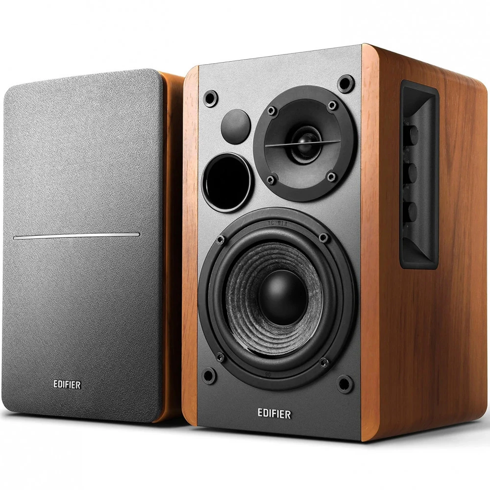 Колонки Edifier R1280DB (2.0), Brown, 42Вт (2х21) RMS, 55Hz-20kHz, 85dB, RCA, BT, OPT, COX, +RC — 5