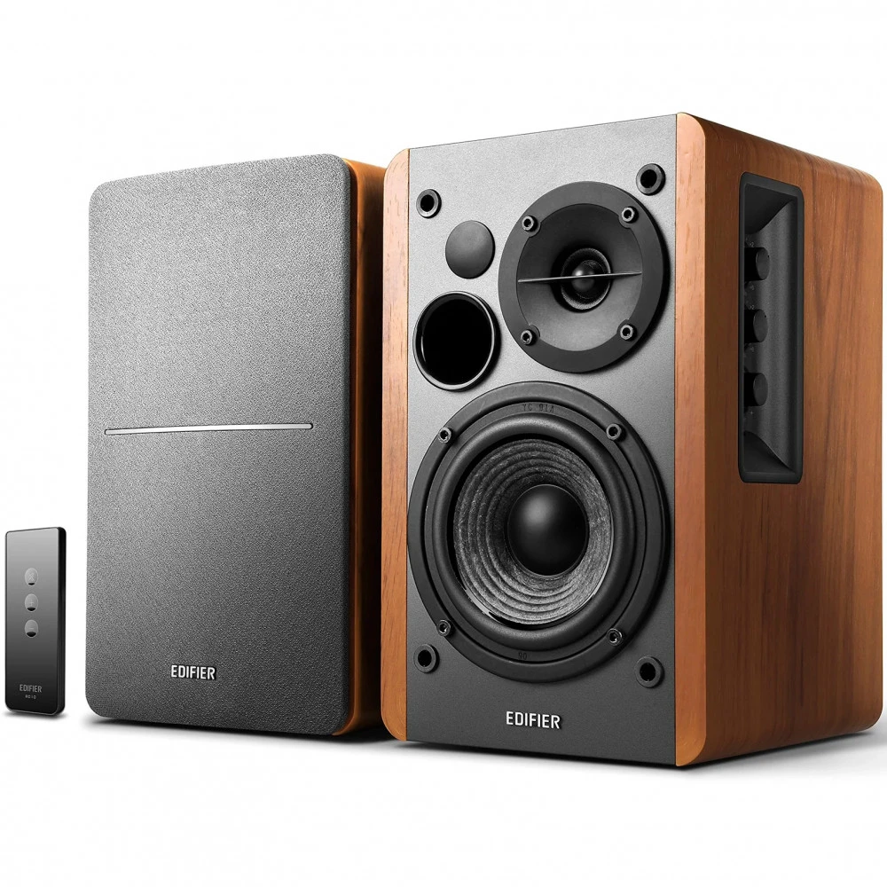 Колонки Edifier R1280DB (2.0), Brown, 42Вт (2х21) RMS, 55Hz-20kHz, 85dB, RCA, BT, OPT, COX, +RC — 3