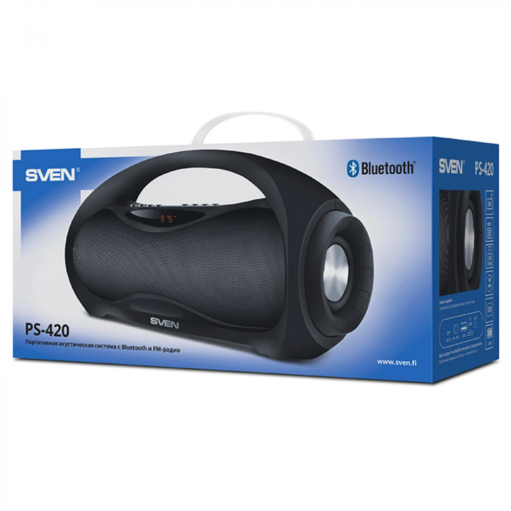 Колонка портативная Sven PS-420 (2.0), Black — 4