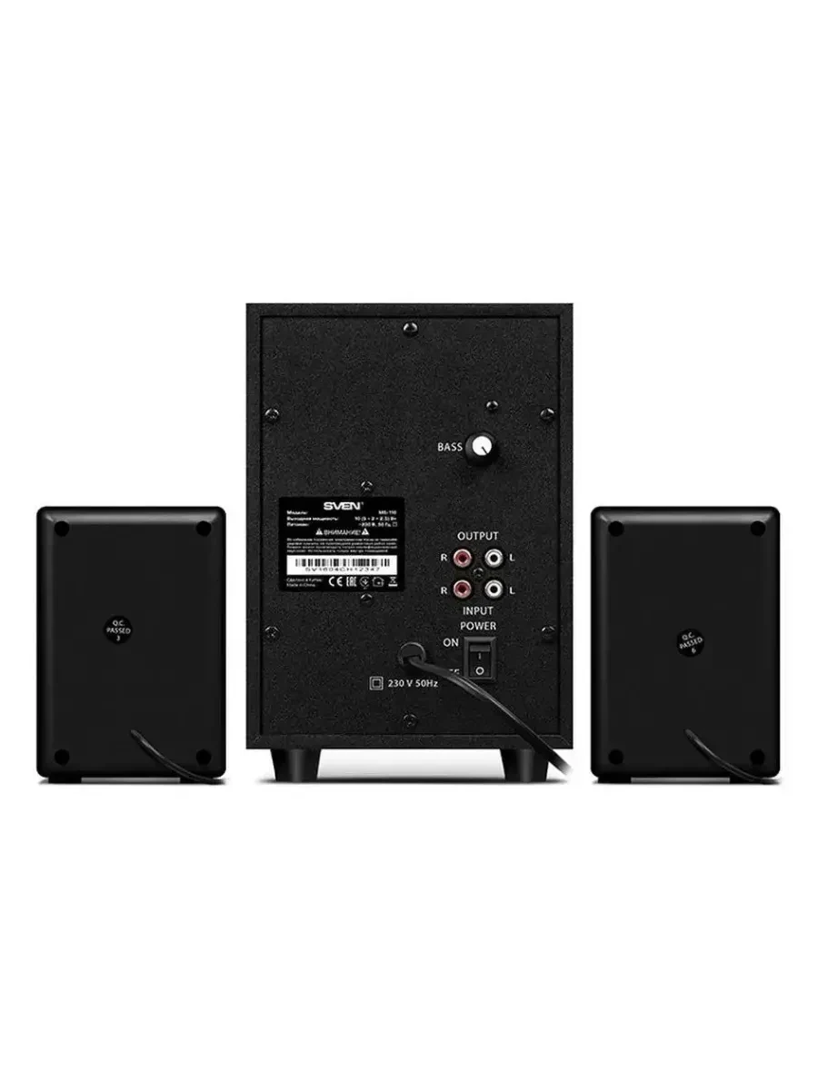 Колонки Sven MS-110 (2.1), Black — 3