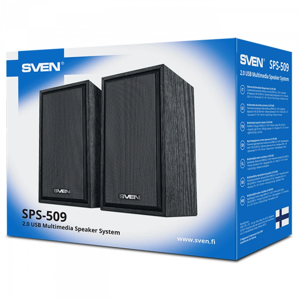 Колонки Sven SPS-509 (2.0), Black — 3