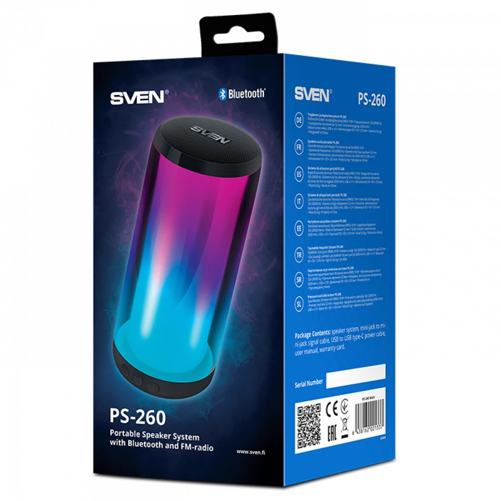 Колонка портативная Sven PS-260, Black — 4