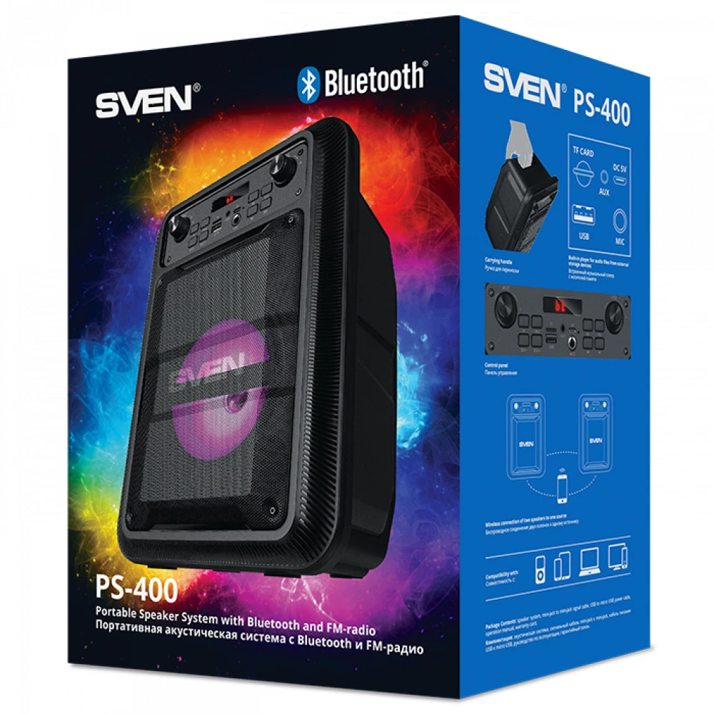 Колонка портативная Sven PS-400, Black — 4