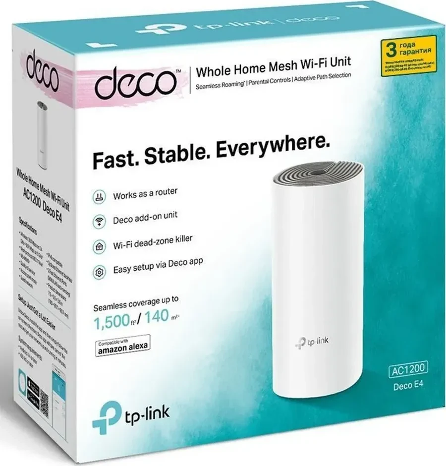 Mesh Wi-Fi система Mesh Tp-Link Deco M4 AC1200 GbE Wi-Fi 5 — 3