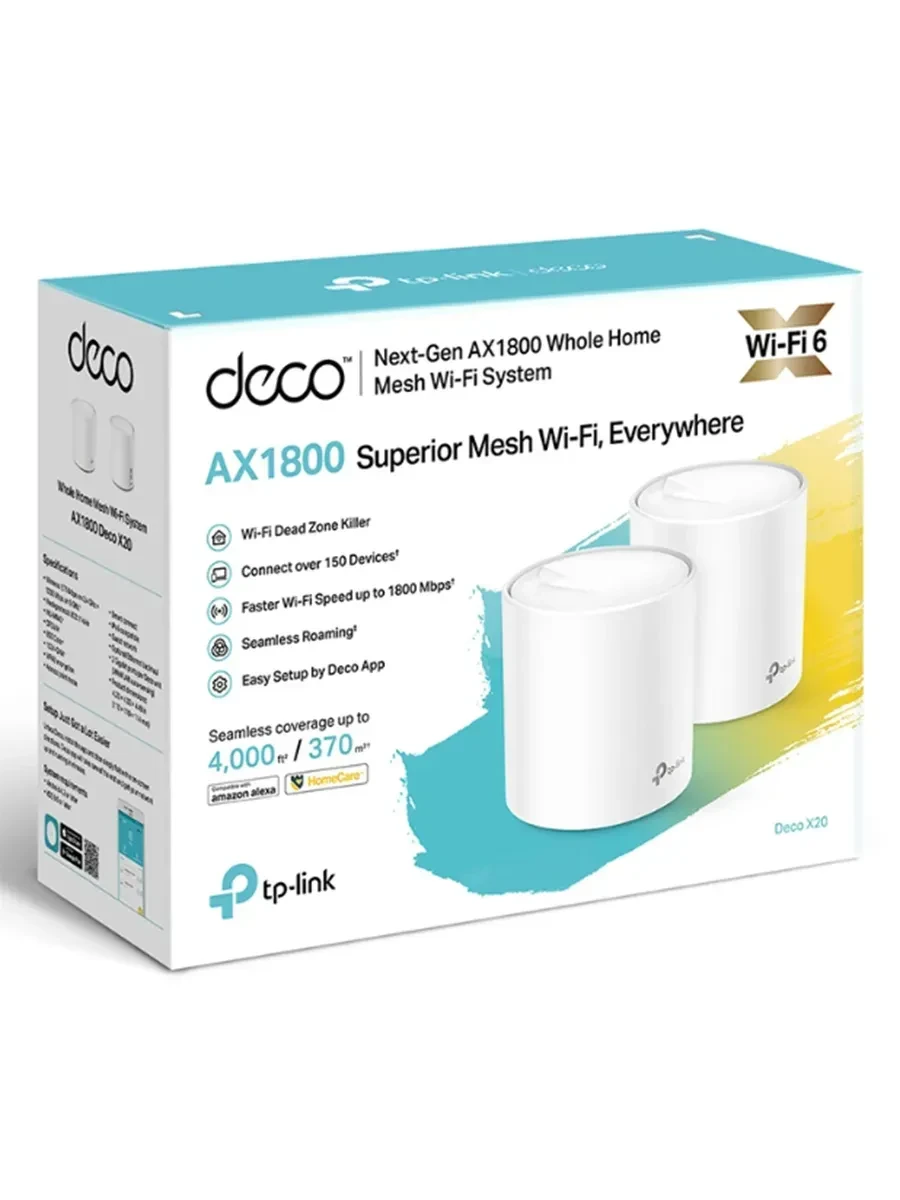 Маршрутизатор Tp-Link Deco X20 AX1800, 2 шт — 3