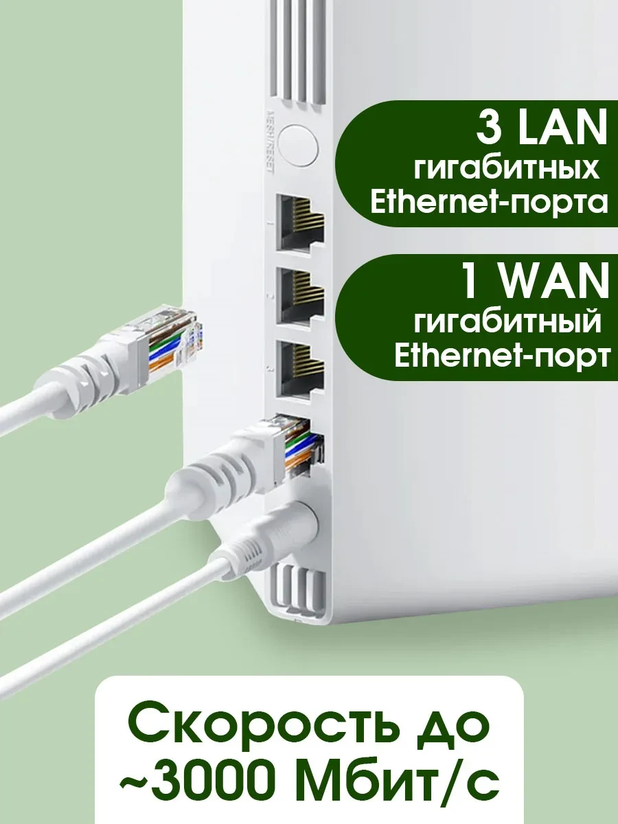 Маршрутизатор Xiaomi Mesh AX3000 NE, Wi-Fi 6 — 4