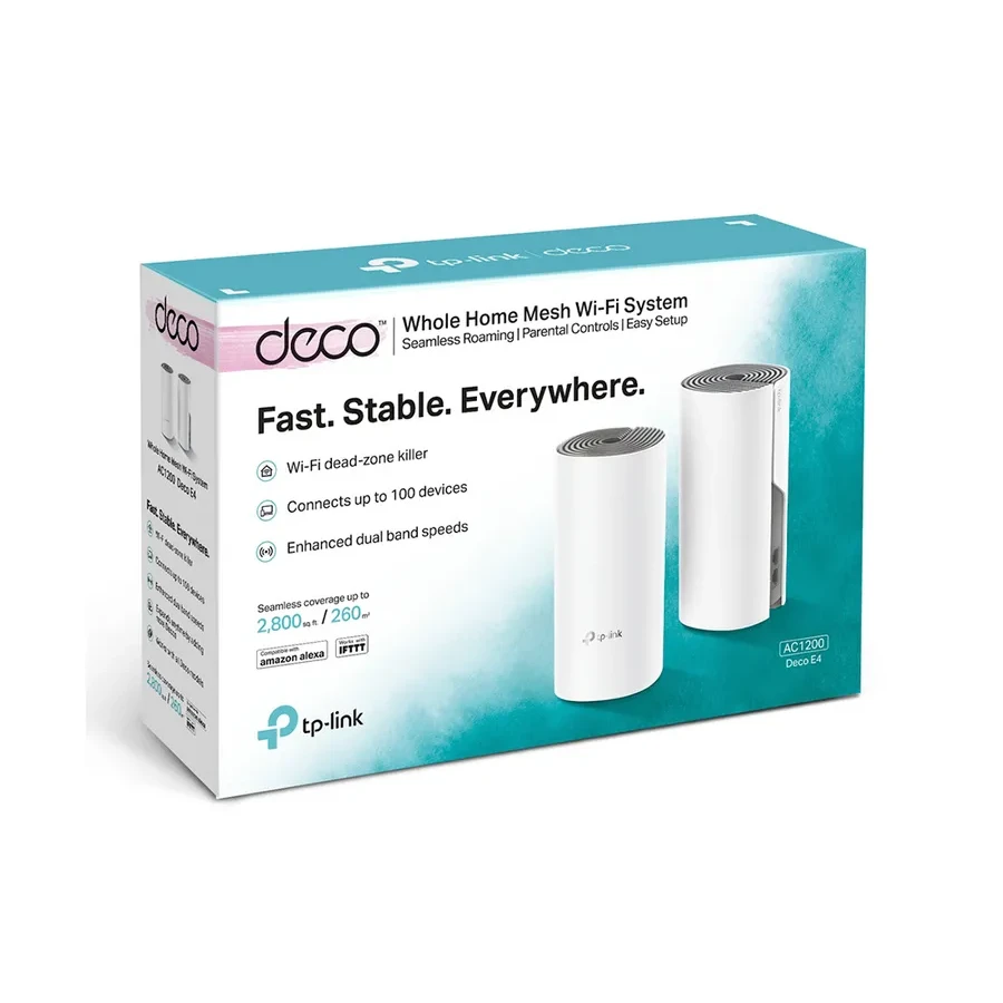 Роутер TP-Link Deco E4, 2-pack, Mesh Wi-Fi sistema — 2