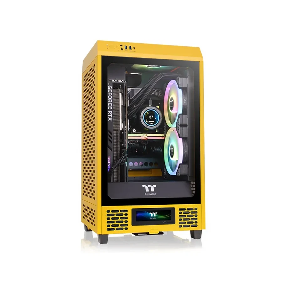 Панель LCD Thermaltake Tower 200, жёлтая — 3