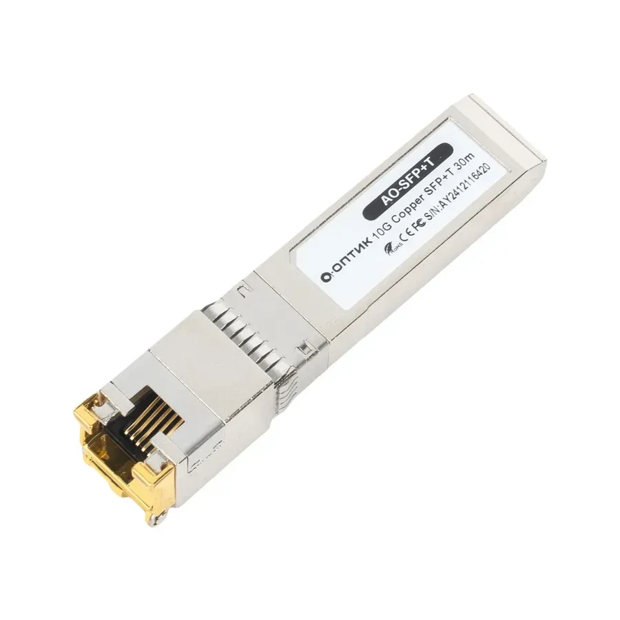 Трансивер А-Оптик AO-SFP+T, 10G, медный, RJ45