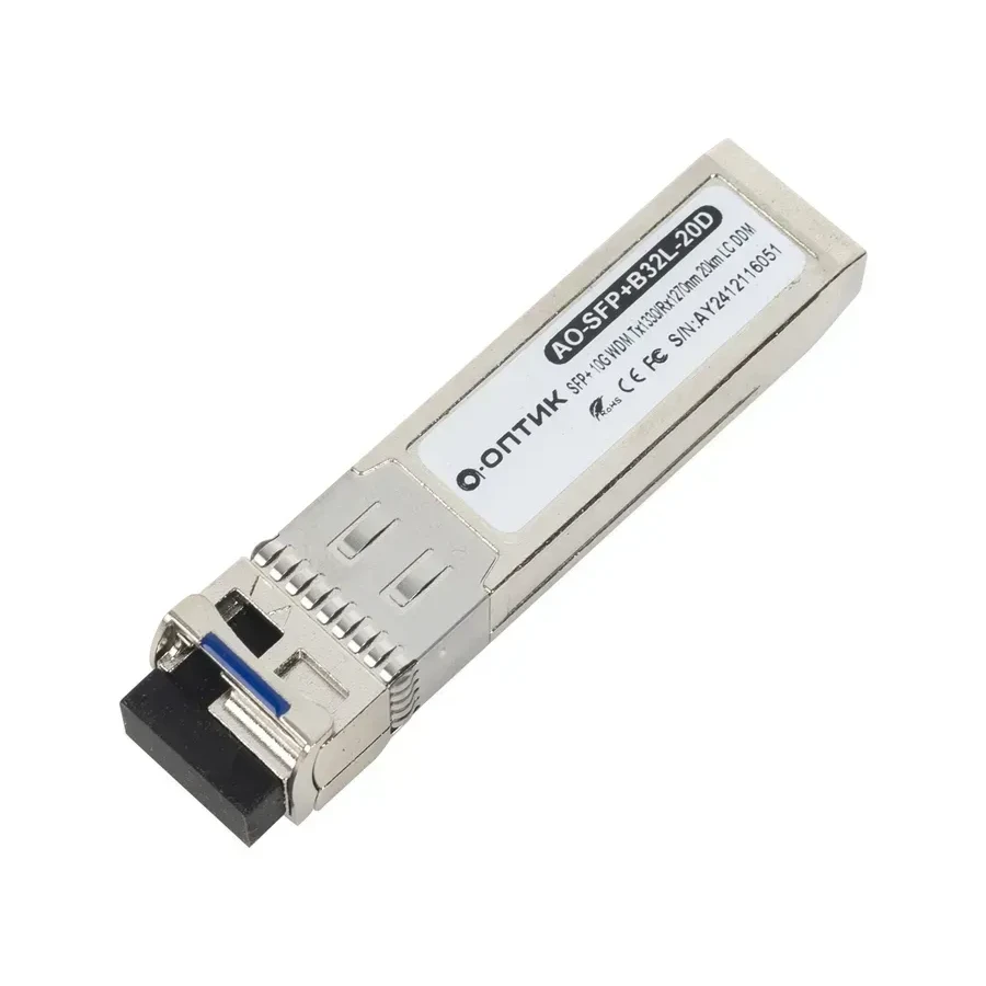 Трансивер А-Оптик AO-SFP+B32L-40D, 10G, оптический