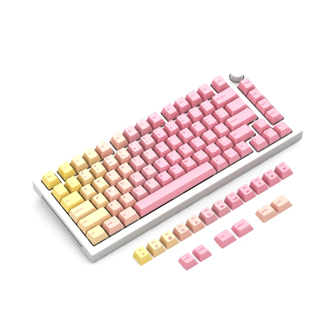 Набор колпачков Glorious GPBT Grapefruit, 143 шт, PBT, розовый