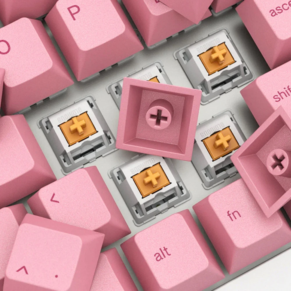 Набор колпачков Glorious GPBT Grapefruit, 143 шт, PBT, розовый — 3
