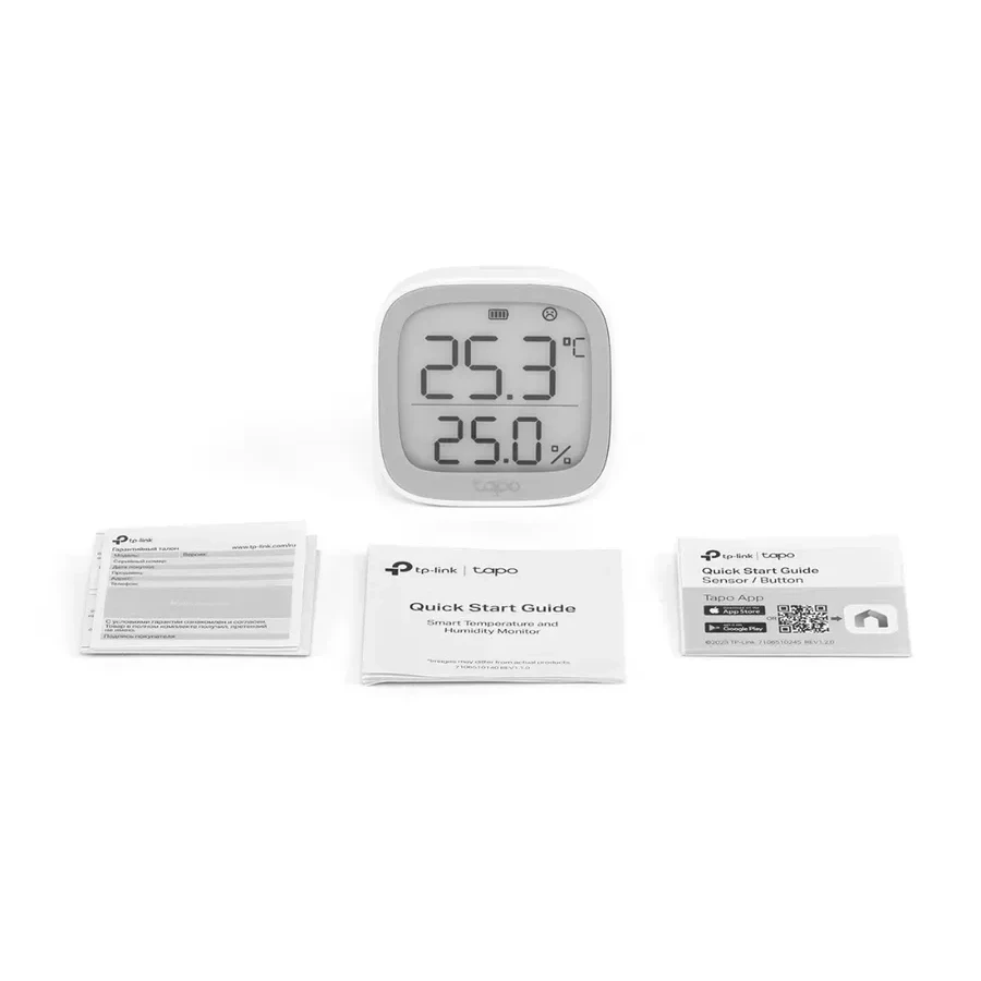 Умный датчик температуры Tapo T315, E-ink 2.7" — 5