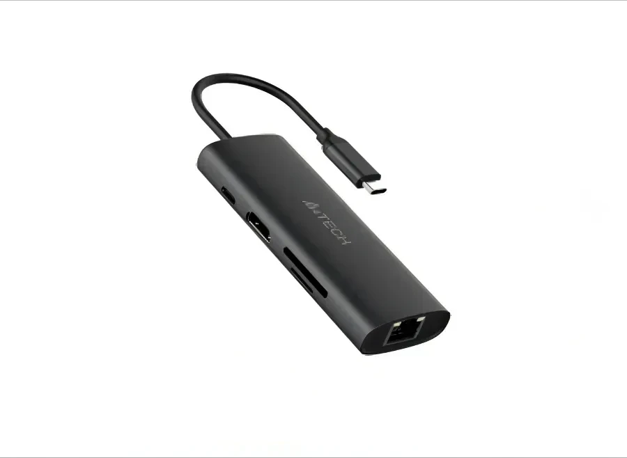 Адаптер A4tech DST-80C, 100W, USB-C, HDMI, TF, SD, LAN — 2