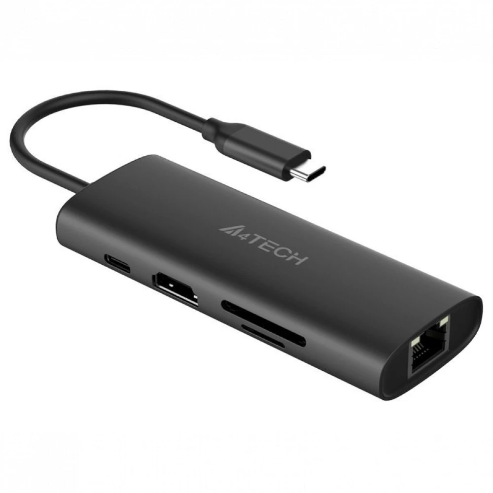Адаптер A4tech DST-80C, 100W, USB-C, HDMI, TF, SD, LAN — 4