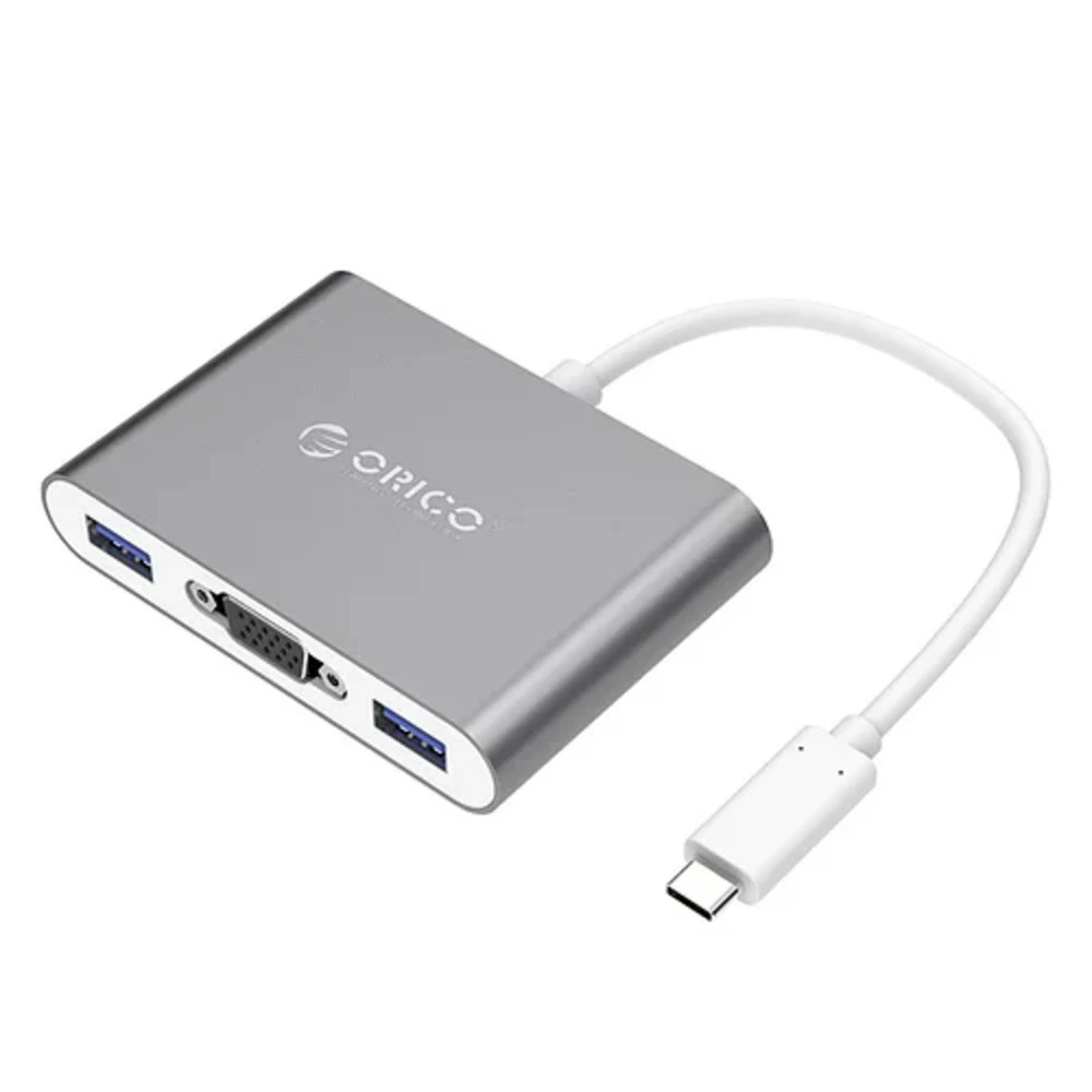 Адаптер ORICO RCV3A-SV-PRO VGA, Type-C, USB 3x — 2