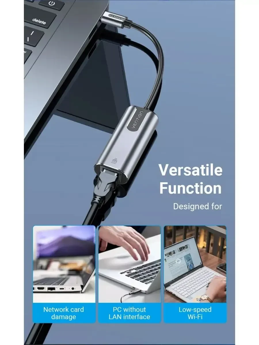 Адаптер Vention CFNHB USB-C Ethernet — 4
