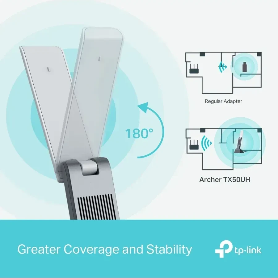 Сетевой адаптер Tp-Link Archer TX50UH AX3000 USB — 5