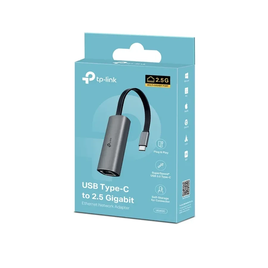 Сетевой адаптер Tp-Link UE302C 2.5GbE USB — 3