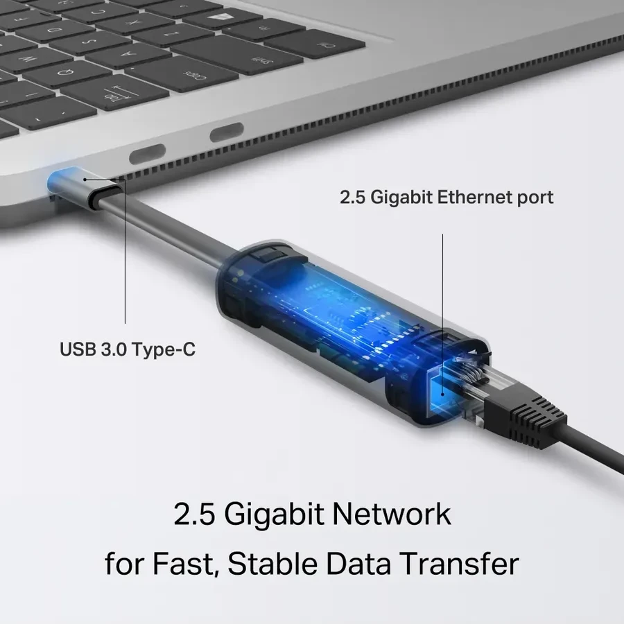 Сетевой адаптер Tp-Link UE302C 2.5GbE USB — 4