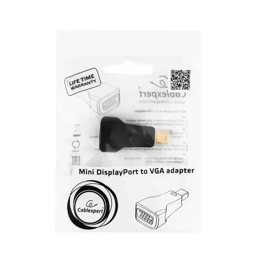 Адаптер MiniDisplayPort (m) - VGA (f), Cablexpert A-mDPM-VGAF-01 — 2