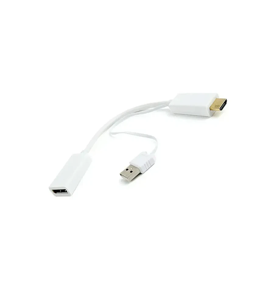 Адаптер HDMI (m) - DisplayPort (f), Cablexpert, белый