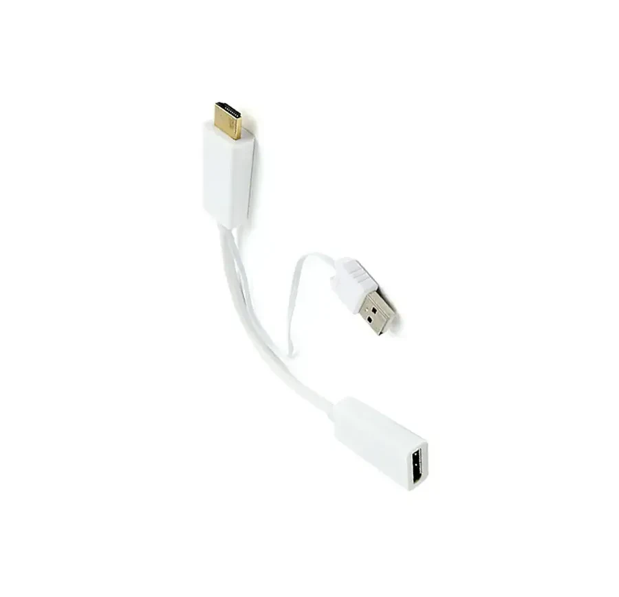 Адаптер HDMI (m) - DisplayPort (f), Cablexpert, белый — 2