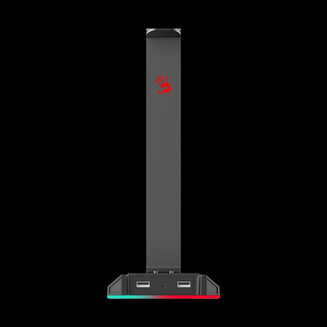 Подставка для наушников A4Tech Bloody GS2, 3.5mm jack, USB, RGB, Black — 2