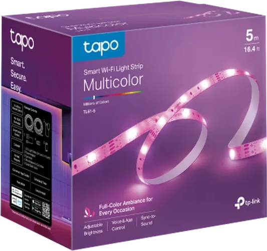 Умная диммируемая Wi-Fi светодиодная лента многоцветная Tapo TL61-10 — 3