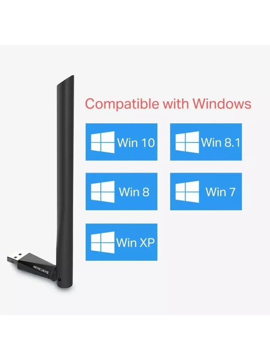 USB-адаптер Mercusys MU6H, AC650 двухдиапазонный Wi-Fi — 4