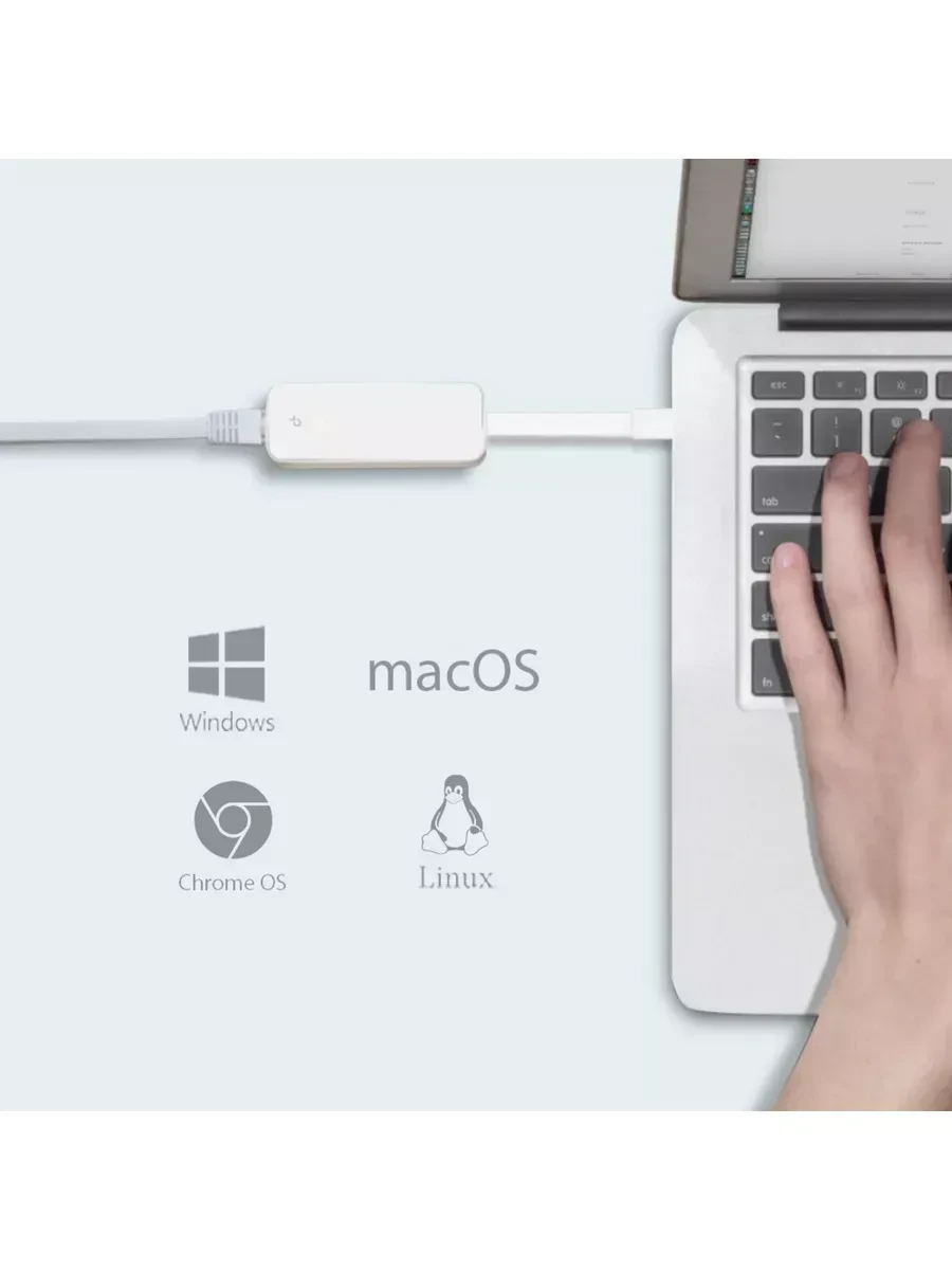 Сетевая карта Network Adapter TP-Link UE300C, Gigabit USB Type-C — 5