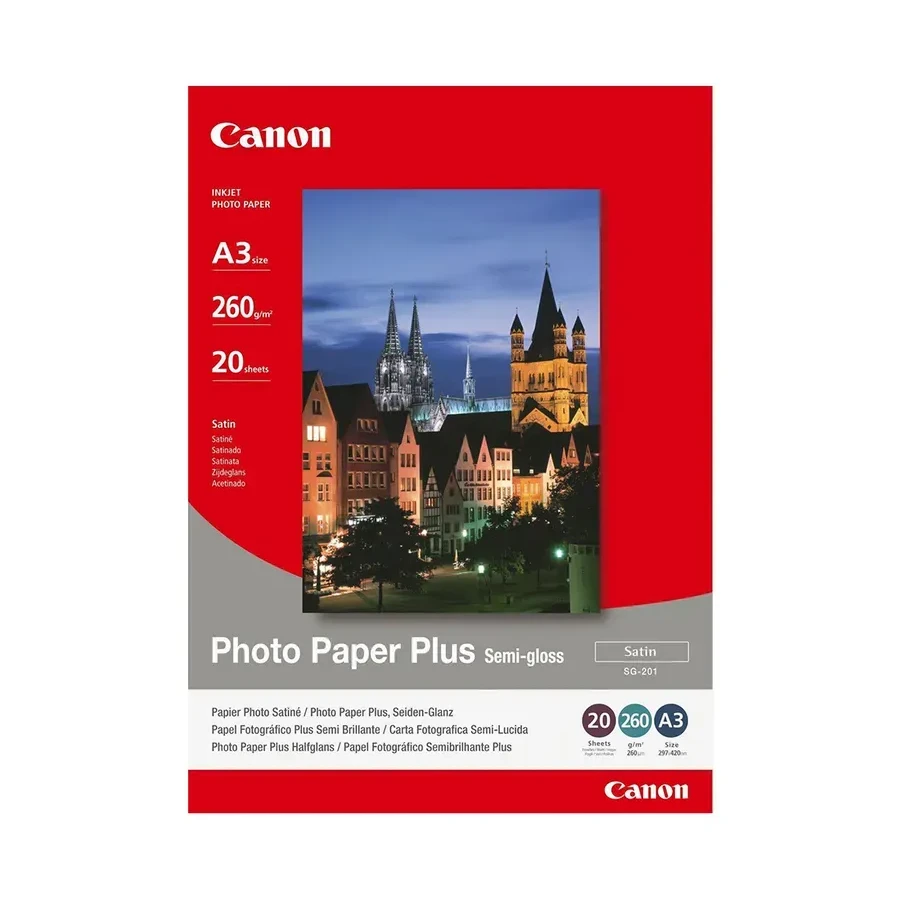 Фотобумага Canon SG-201 A3, полуглянцевая, 20 шт