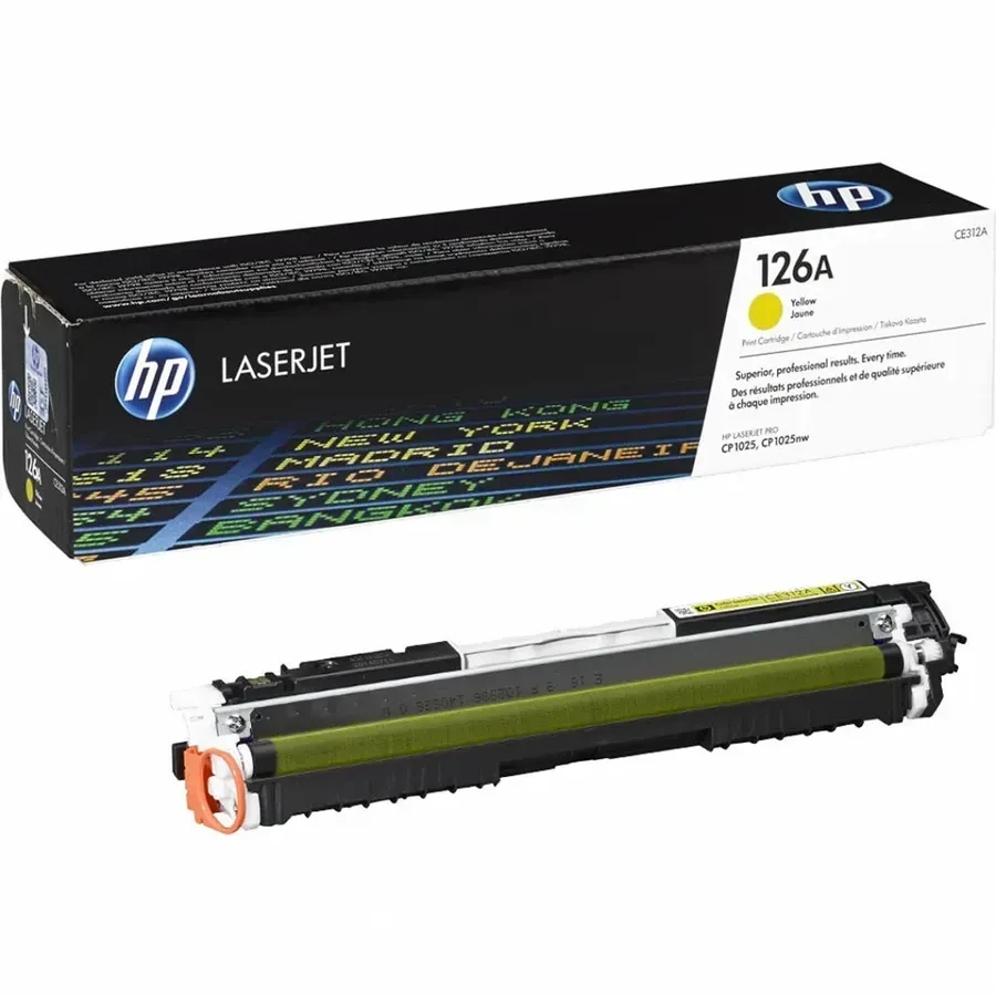 Картридж HP CE312A, жёлтый, 1000 стр., Color LaserJet — 3