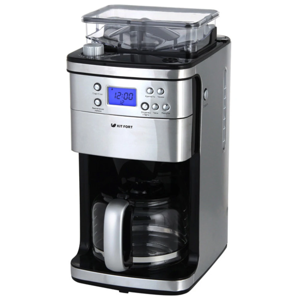 Кофемашина капельная Kitfort КТ-705, 1.5 л, кофемолка, 1000 Вт — 4