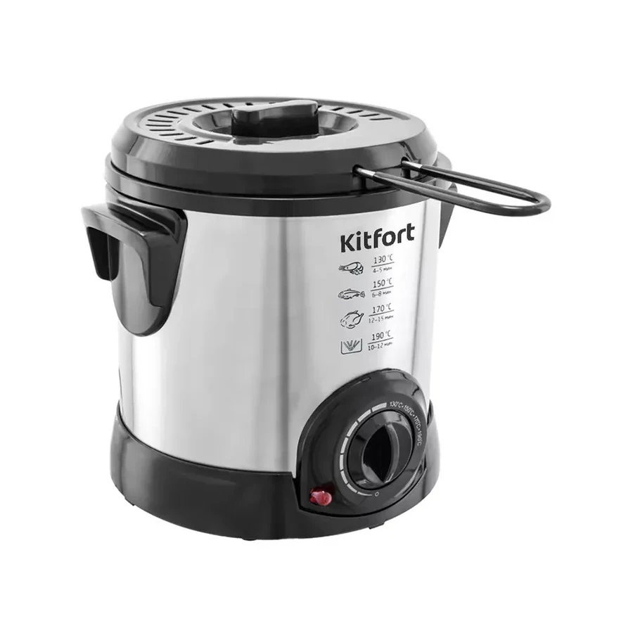 Kitfort КТ-2009 фритюрница 1000W, 1л, нержавеющая