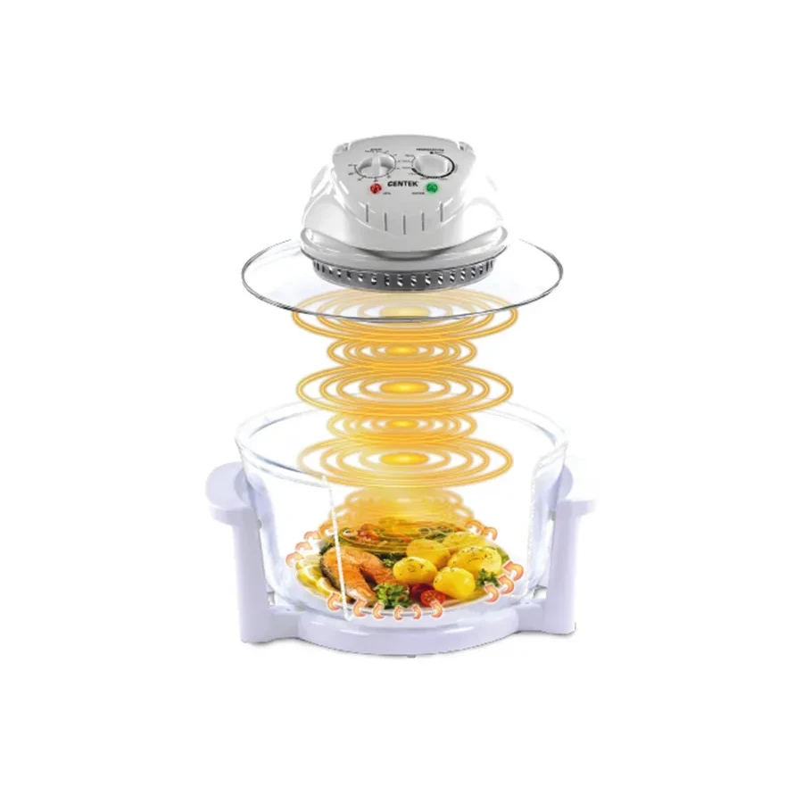 Аэрогриль Centek CT-1456, 1400 Вт, 12+5 л, 2 решётки, белый — 3