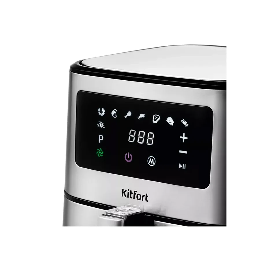 Аэрогриль Kitfort КТ-2228, 1700 Вт, 5.5 л, 9 программ, сталь