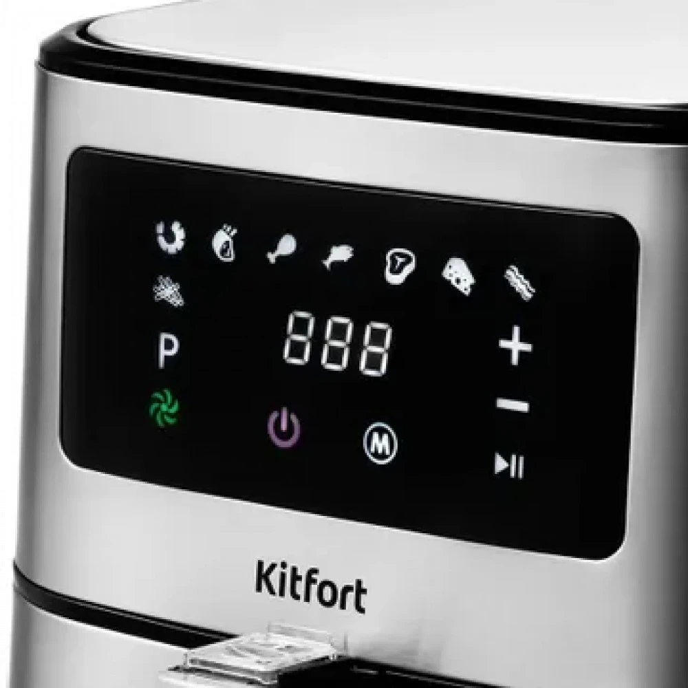 Аэрогриль Kitfort КТ-2228, 1700 Вт, 5.5 л, 9 программ, сталь — 4