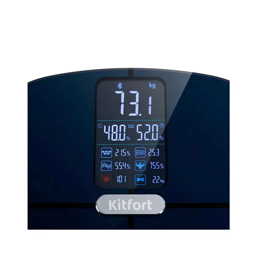 Электронные весы Kitfort КТ-809, пластик, 180 кг, шаг 100 г, черный — 2