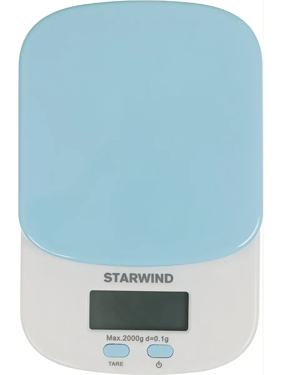 Весы кухонные Starwind SSK2156, 2кг, голубые