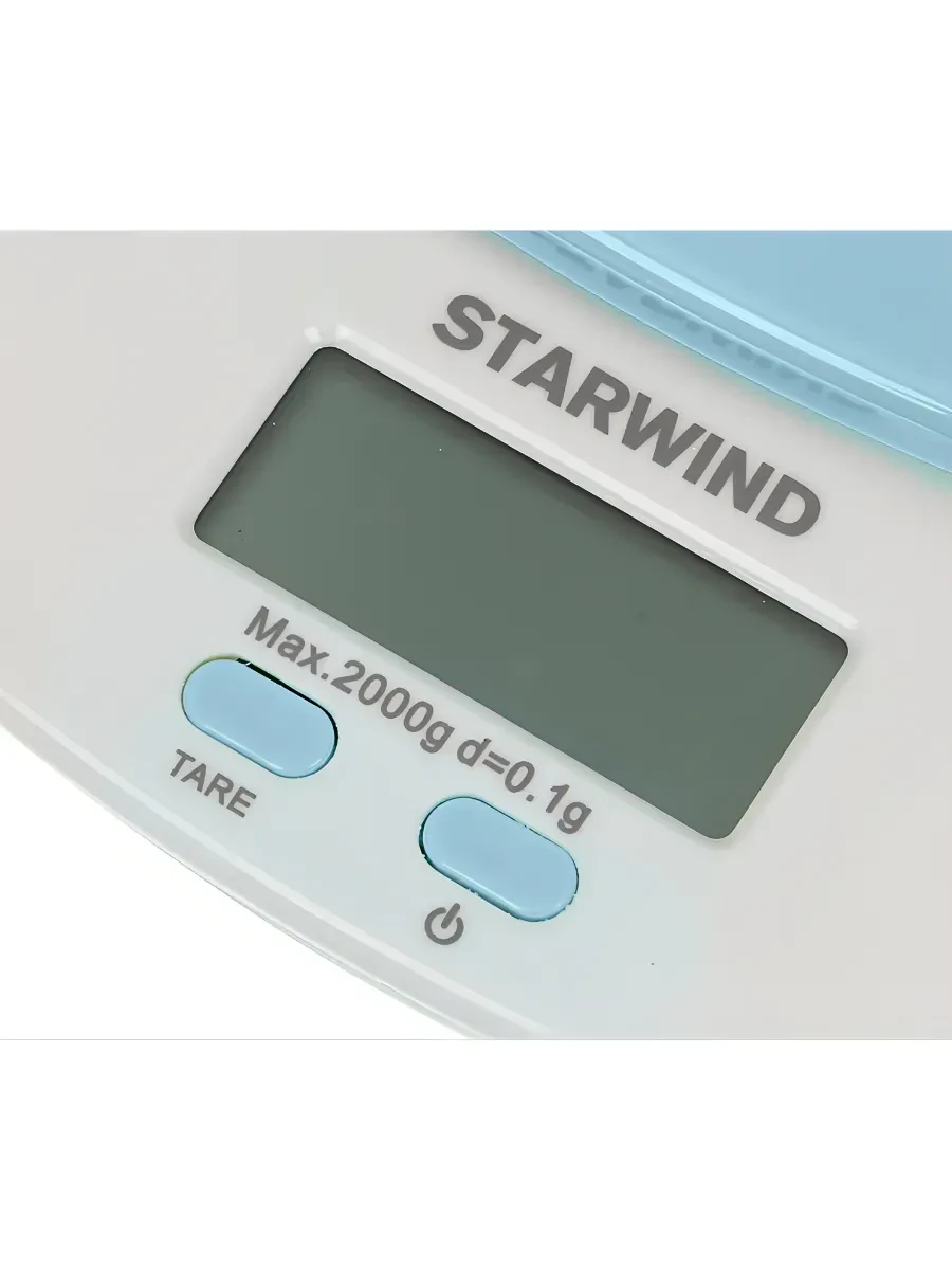 Весы кухонные Starwind SSK2156, 2кг, голубые — 3
