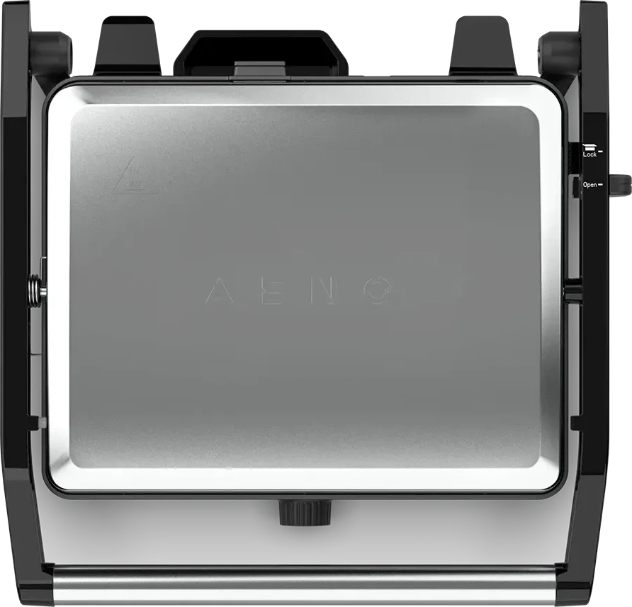 AENO Electric Grill EG2: 2000W, Temperature regulation, Max opening angle -180°, Plate size 290*234mm — 3