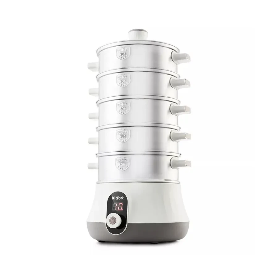 Пароварка Kitfort КТ-2035, 600W, 5 ярусов, 1л резервуар
