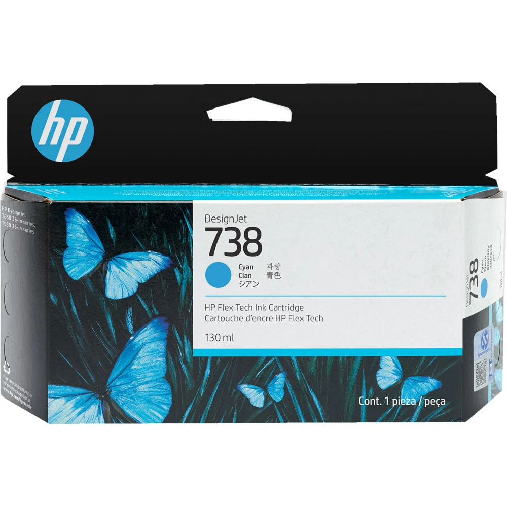 Картридж HP 738 498N5A голубой, 130 мл — 3
